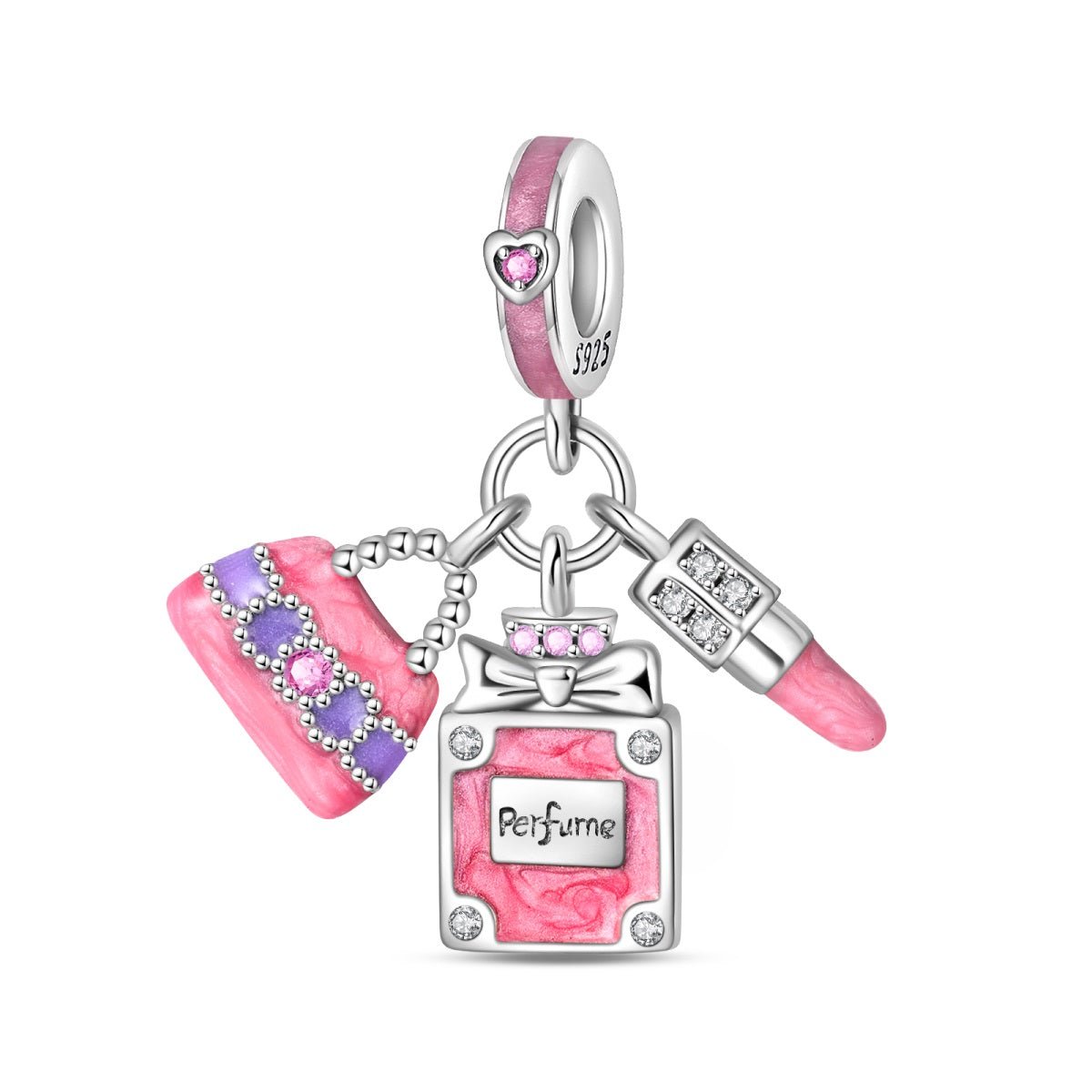 Pangama Jewelry Perfume Bottle, Lipstick, & Handbag Dangle Charm
