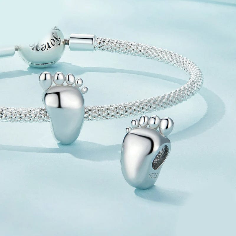 Pangama Jewelry Personalized Baby Footprint Engraved Charm