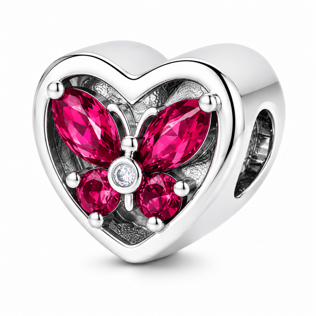 Pangama Jewelry Personalized Heart Photo & Birthstone Charm
