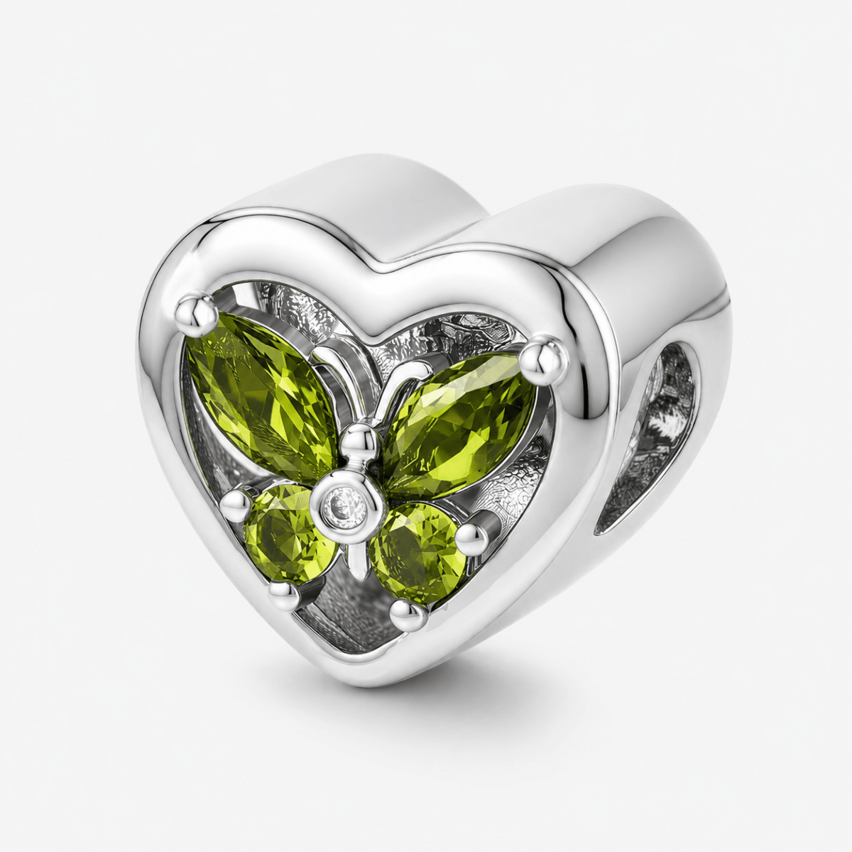 Pangama Jewelry Personalized Heart Photo & Birthstone Charm