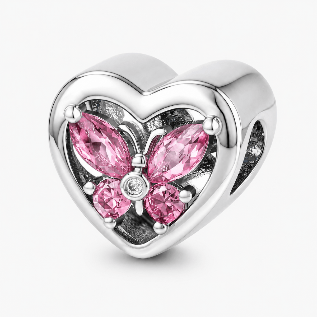 Pangama Jewelry Personalized Heart Photo & Birthstone Charm
