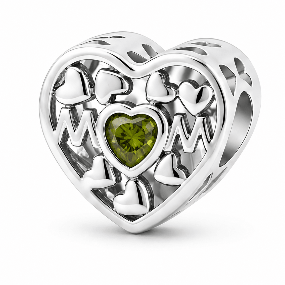Pangama Jewelry Personalized Mom Heart Photo Charm