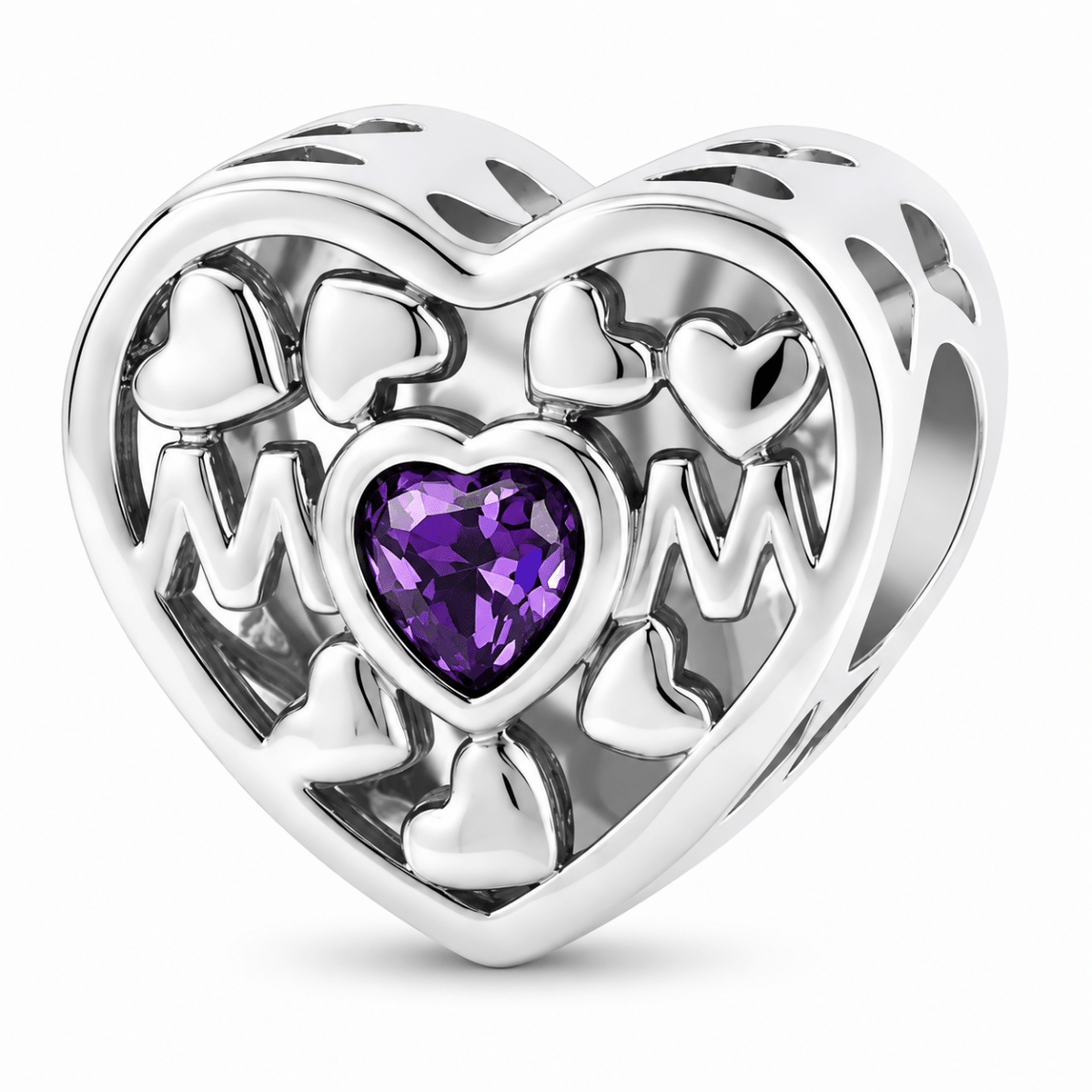 Pangama Jewelry Personalized Mom Heart Photo Charm