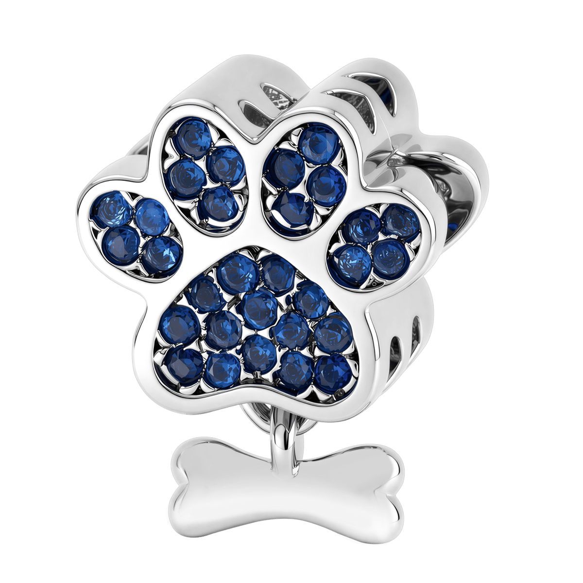 Pangama Jewelry Personalized Pet Photo & Name Bone Dangle Charm