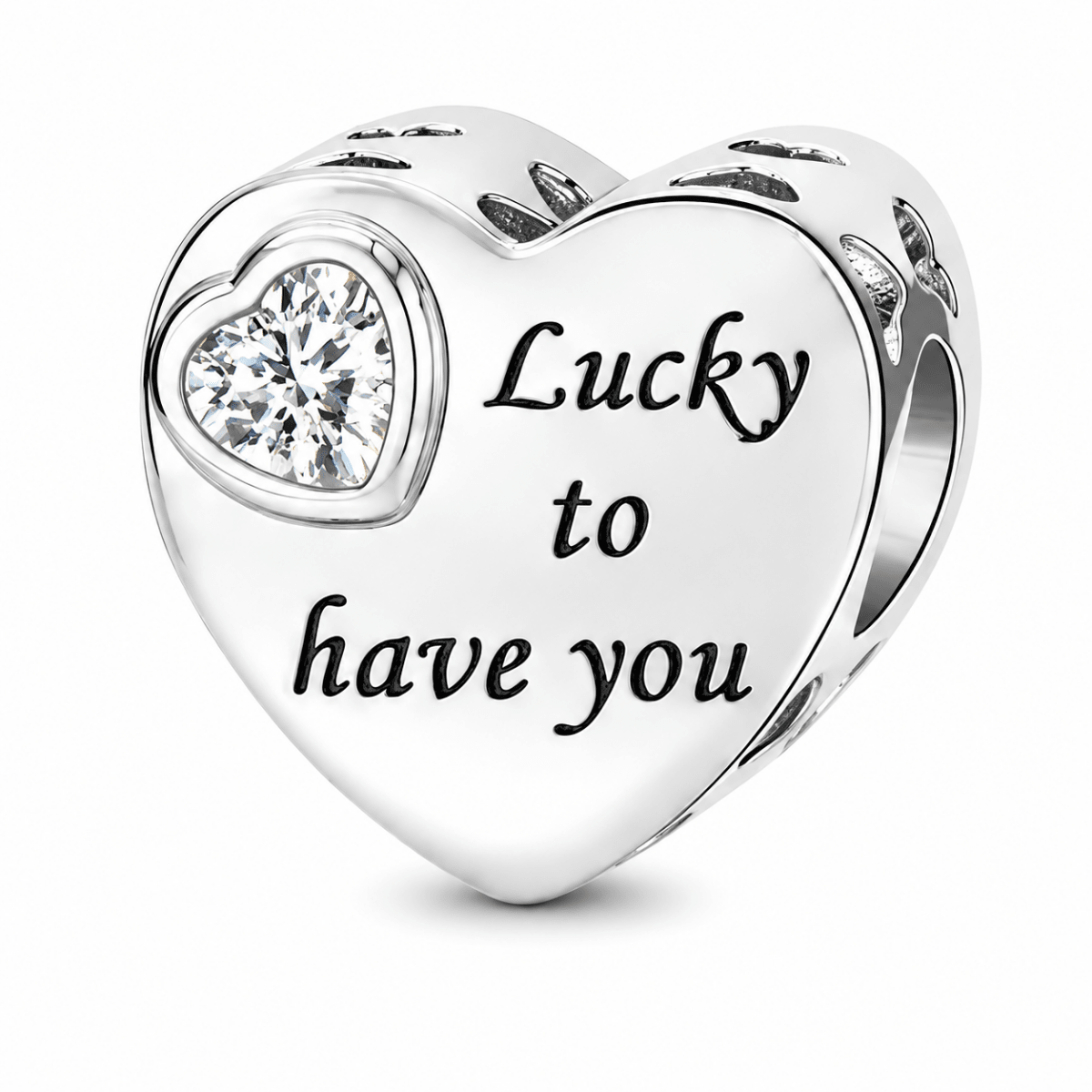 Pangama Jewelry Personalized Photo & Engraved Birthstone Heart Charm