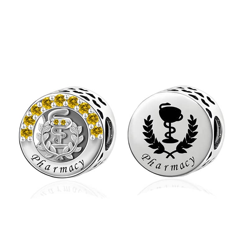 Pangama Jewelry Pharmacy Laurel Emblem Symbol Charm