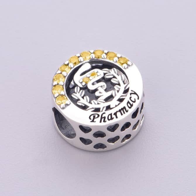 Pangama Jewelry Pharmacy Laurel Emblem Symbol Charm