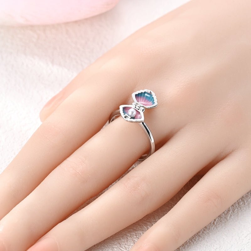 Pangama Jewelry Pink & Blue Seashell Pearl Ring