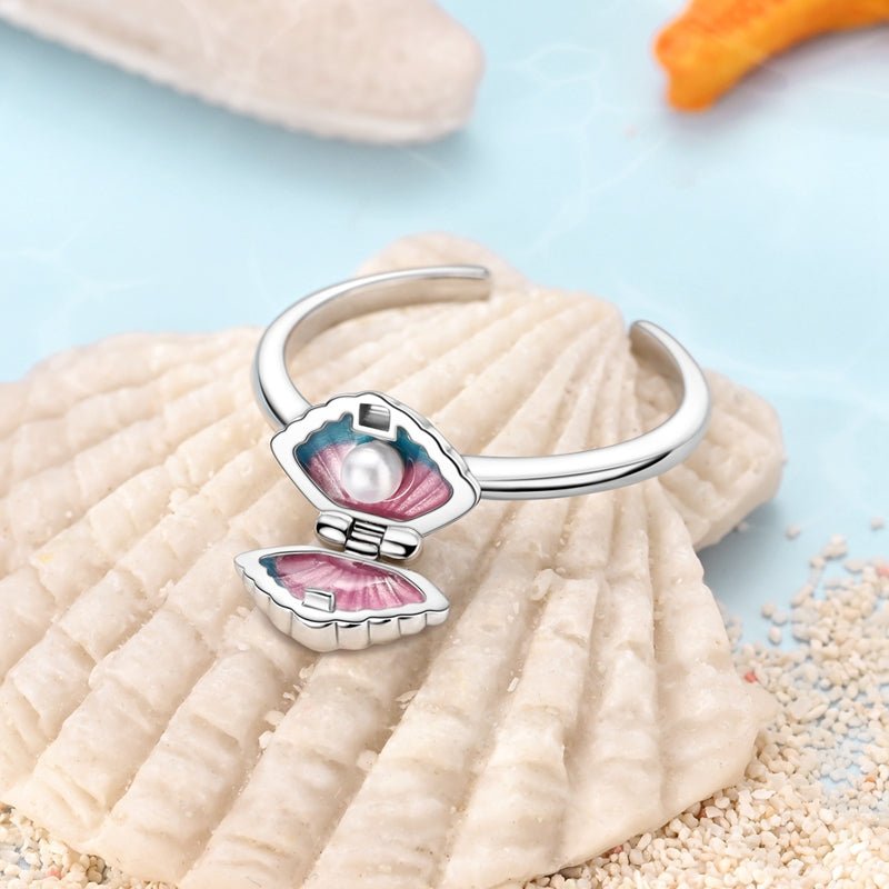 Pangama Jewelry Pink & Blue Seashell Pearl Ring