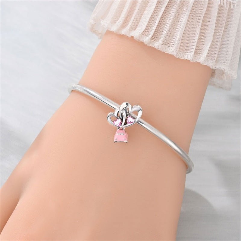 Pangama Jewelry Pink Car with Heart Balloons Charm