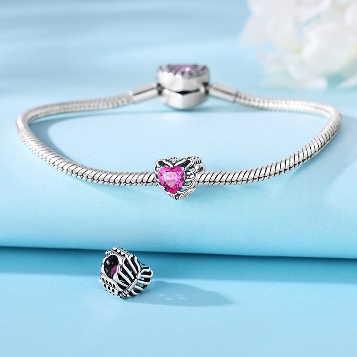 Pangama Jewelry Pink Chest Heart Charm