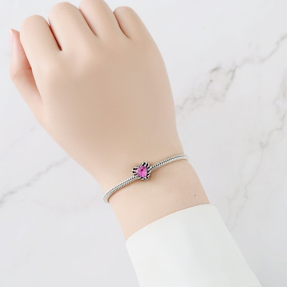 Pangama Jewelry Pink Chest Heart Charm