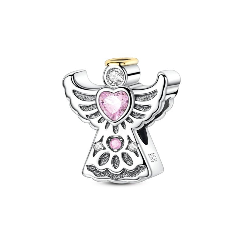 Pangama Jewelry Pink Crystal Angel Charm