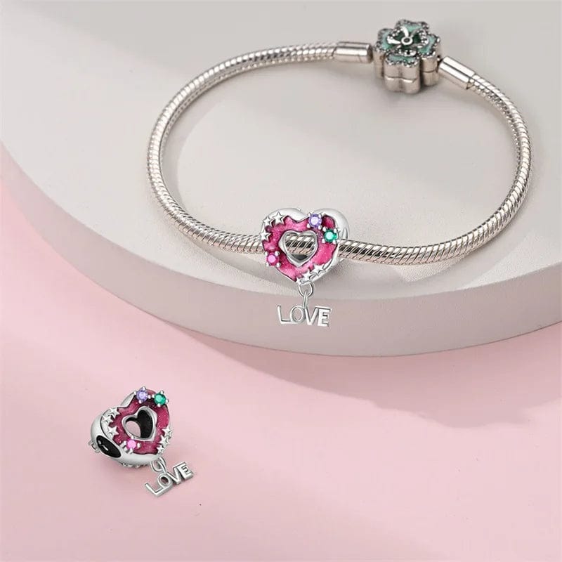 Pangama Jewelry Pink Heart Donut Love Charm