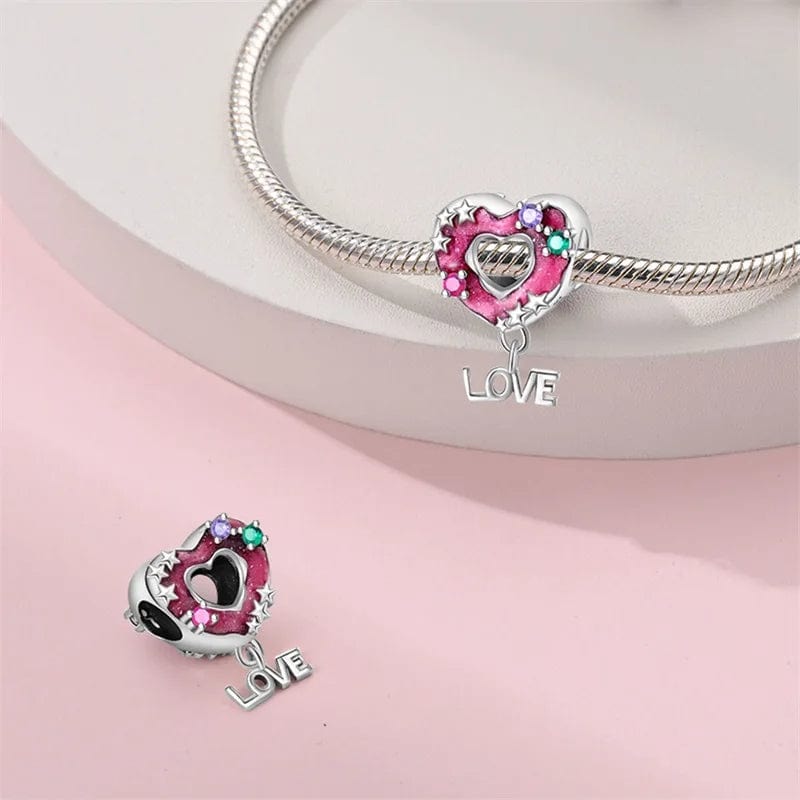 Pangama Jewelry Pink Heart Donut Love Charm