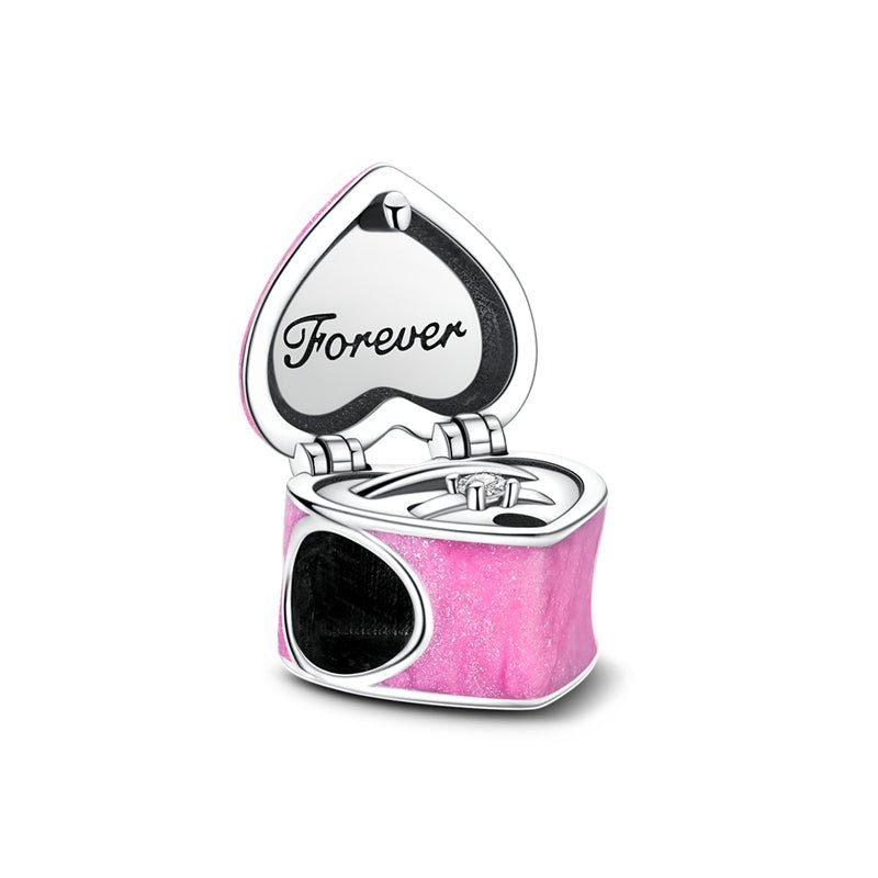 Pangama Jewelry Pink Heart “Forever Love” Locket Charm
