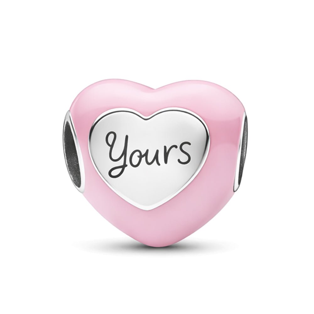 Pangama Jewelry Pink Heart Lock & Key Charm