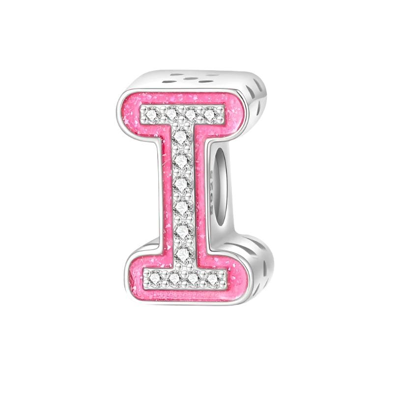 Pangama Jewelry Pink Letter A~Z Alphabet Charm