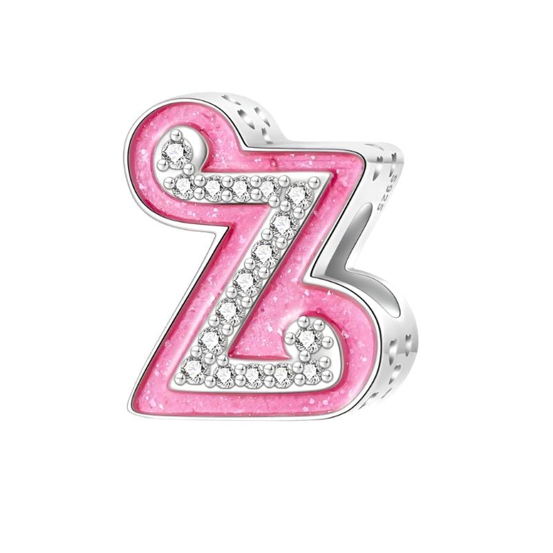 Pangama Jewelry Pink Letter A~Z Alphabet Charm