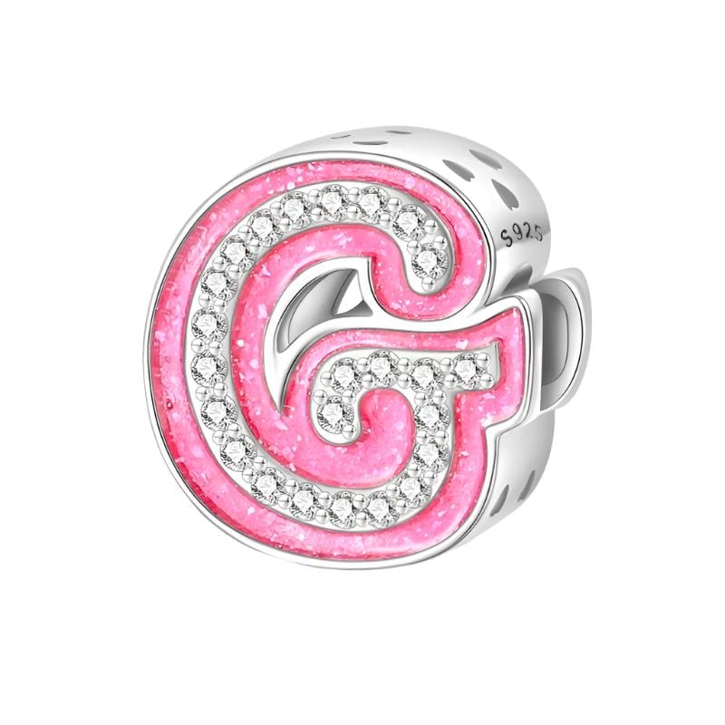 Pangama Jewelry Pink Letter A~Z Alphabet Charm