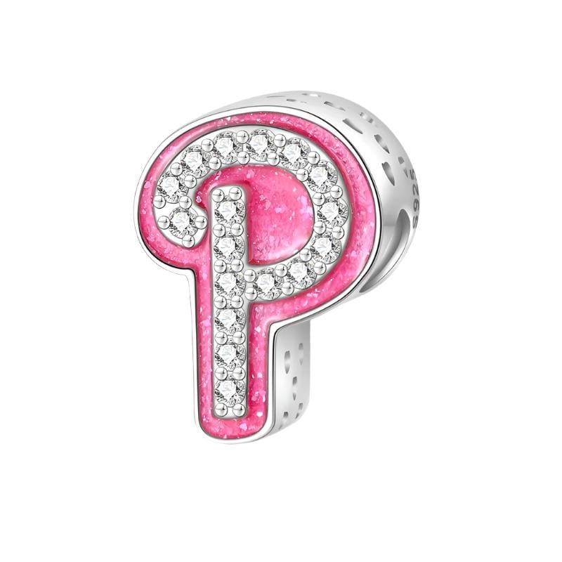 Pangama Jewelry Pink Letter A~Z Alphabet Charm