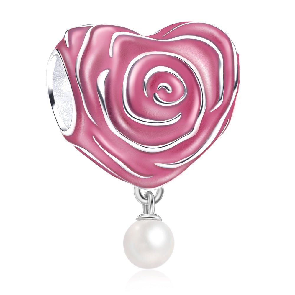 Pangama Jewelry Pink Rose in Bloom Charm