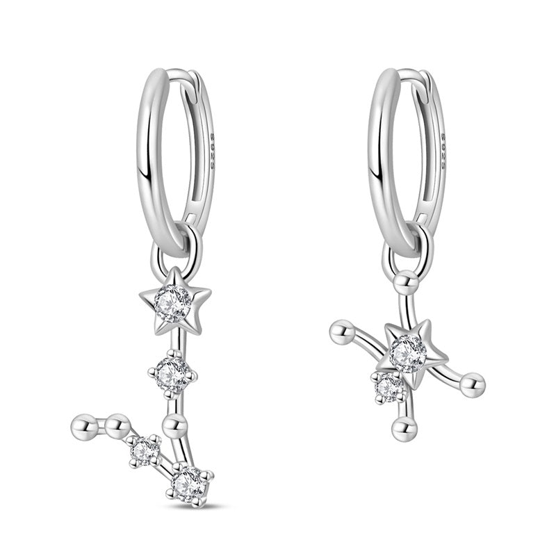 Pangama Jewelry Pisces Constellation Zodiac Hoop Earrings