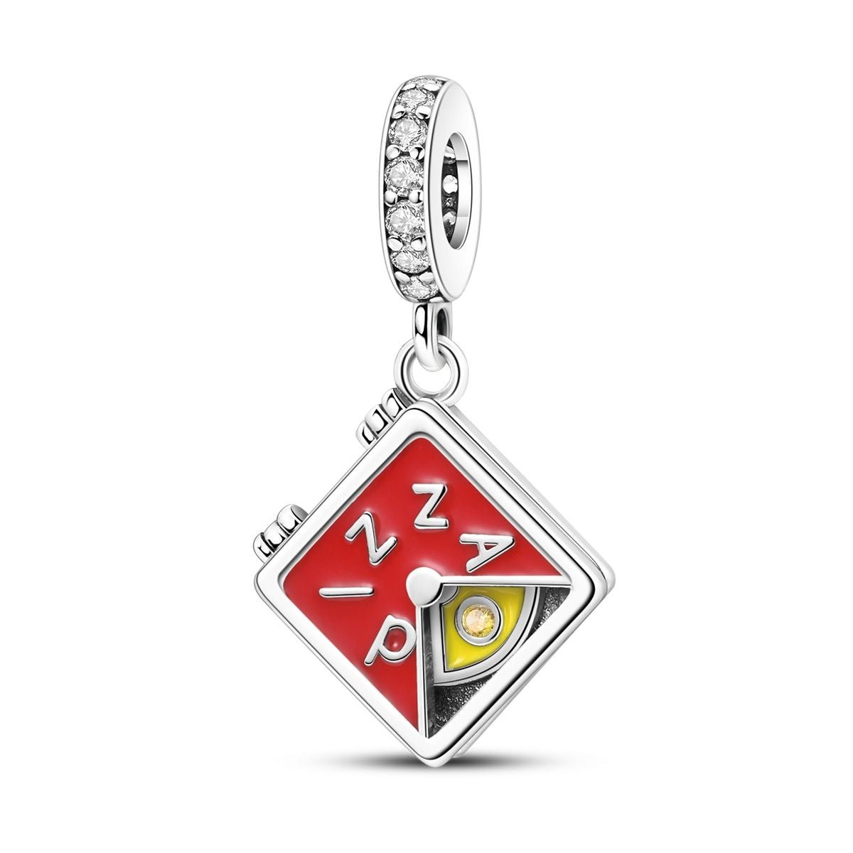 Pangama Jewelry Pizza Box with Slice Dangle Charm