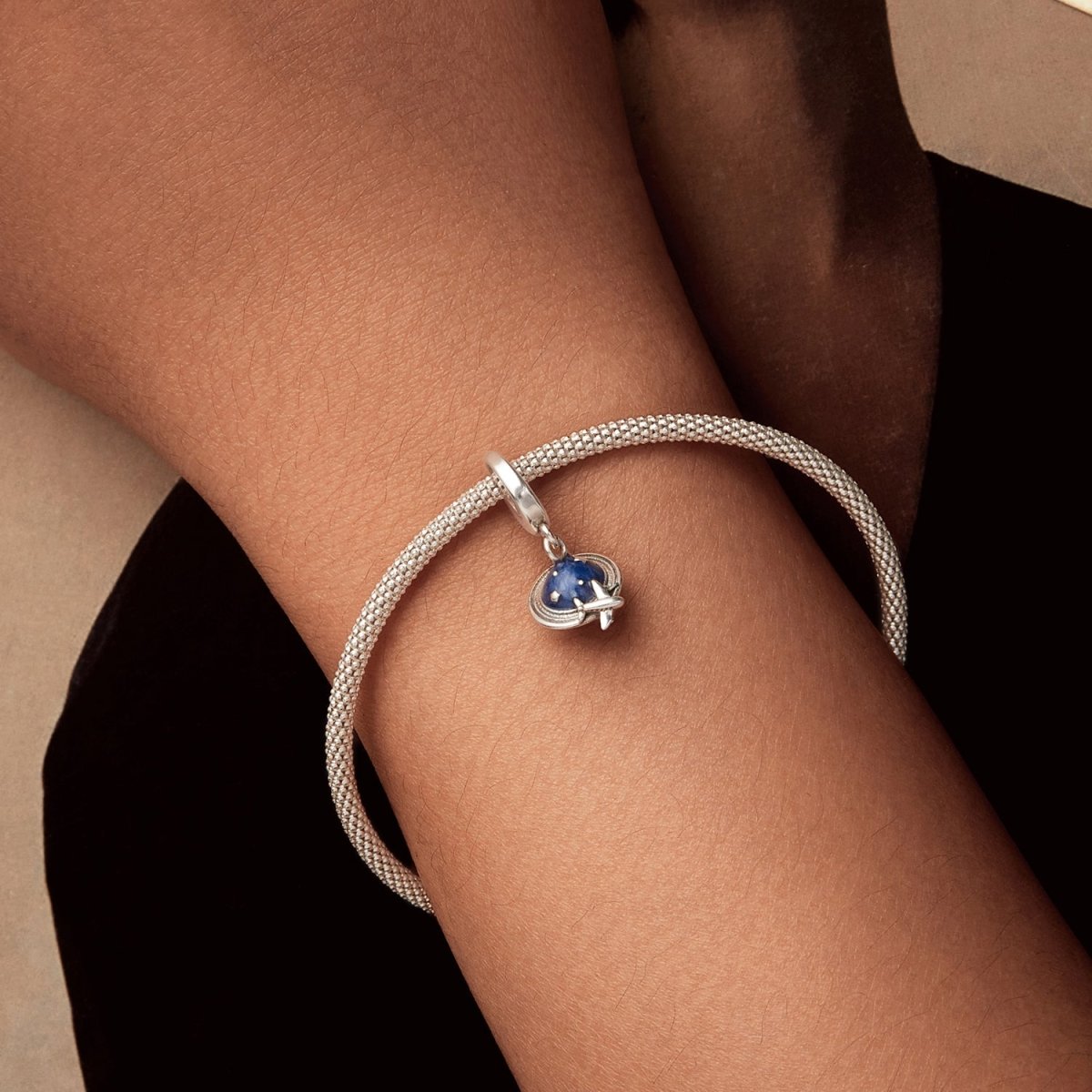 Pangama Jewelry Planet & Airplane Dangle Charm