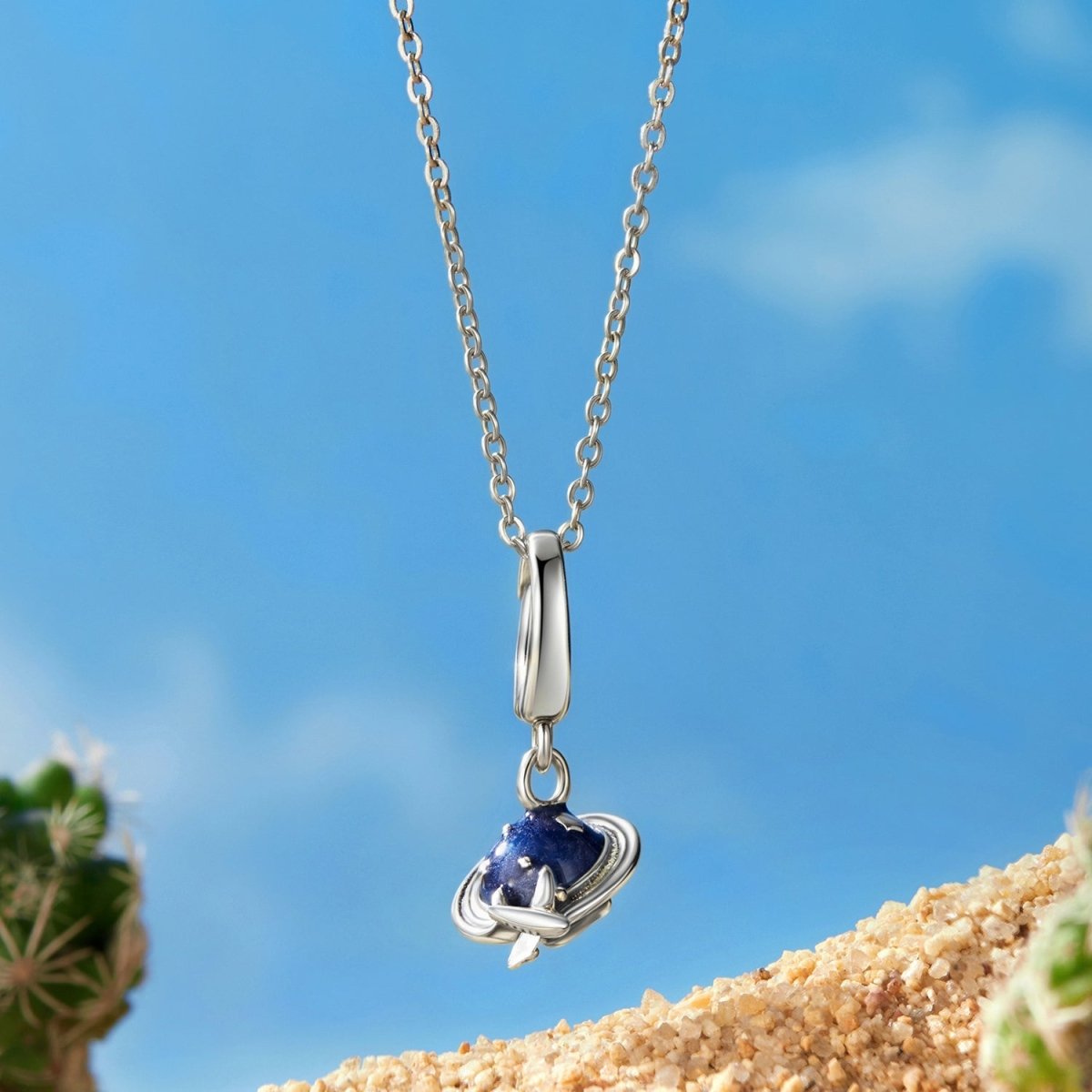 Pangama Jewelry Planet & Airplane Dangle Charm