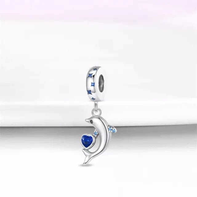 Pangama Jewelry Playing Dolphin Dangle Charm