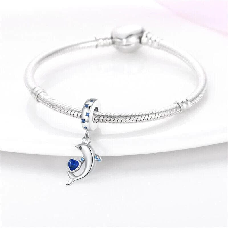 Pangama Jewelry Playing Dolphin Dangle Charm