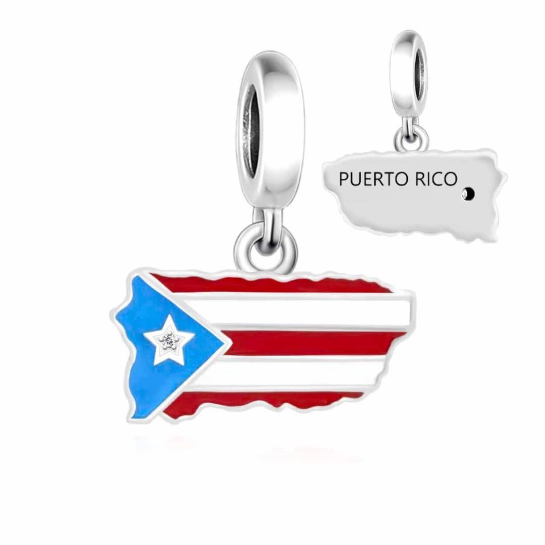 Pangama Jewelry Puerto Rico Map Dangle Charm