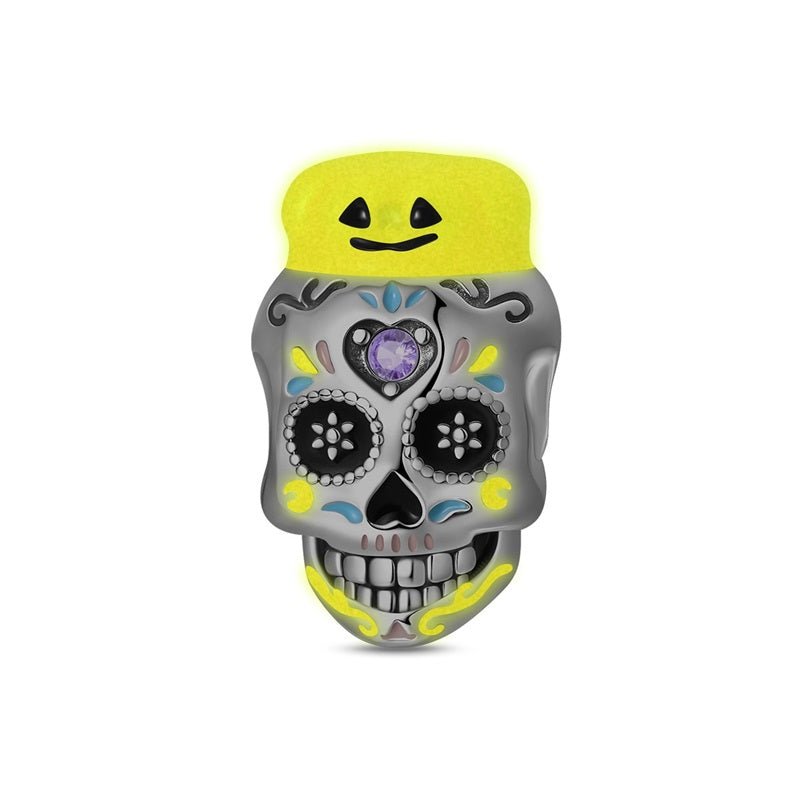Pangama Jewelry Pumpkin Glow Sugar Skull Charm