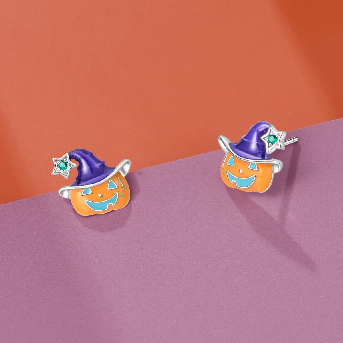 Pangama Jewelry Pumpkin Witch Earrings