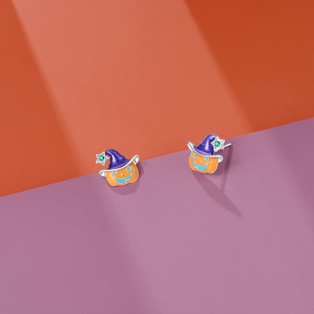 Pangama Jewelry Pumpkin Witch Earrings