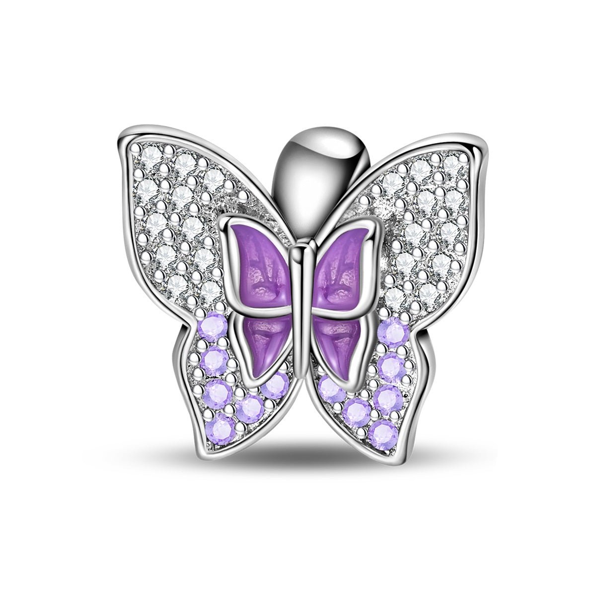 Pangama Jewelry Purple Butterfly Sparkle Charm