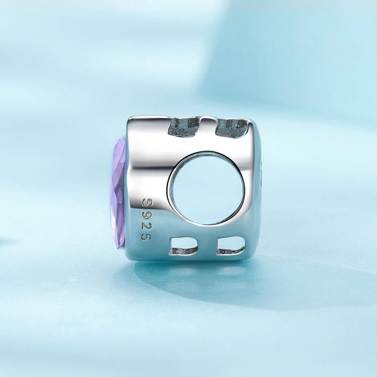 Pangama Jewelry Purple Gemstone Cat Bead Charm