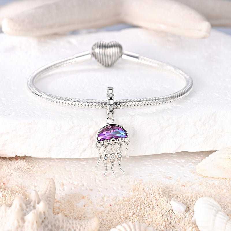 Pangama Jewelry Purple Jellyfish Dangle Charm