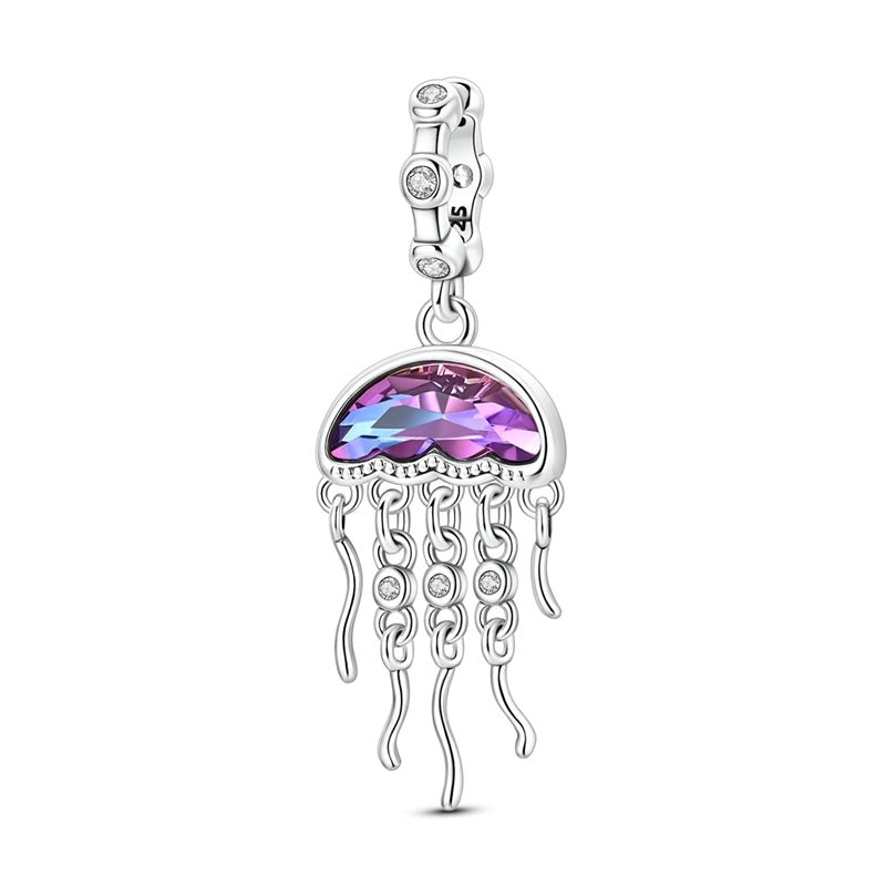 Pangama Jewelry Purple Jellyfish Dangle Charm