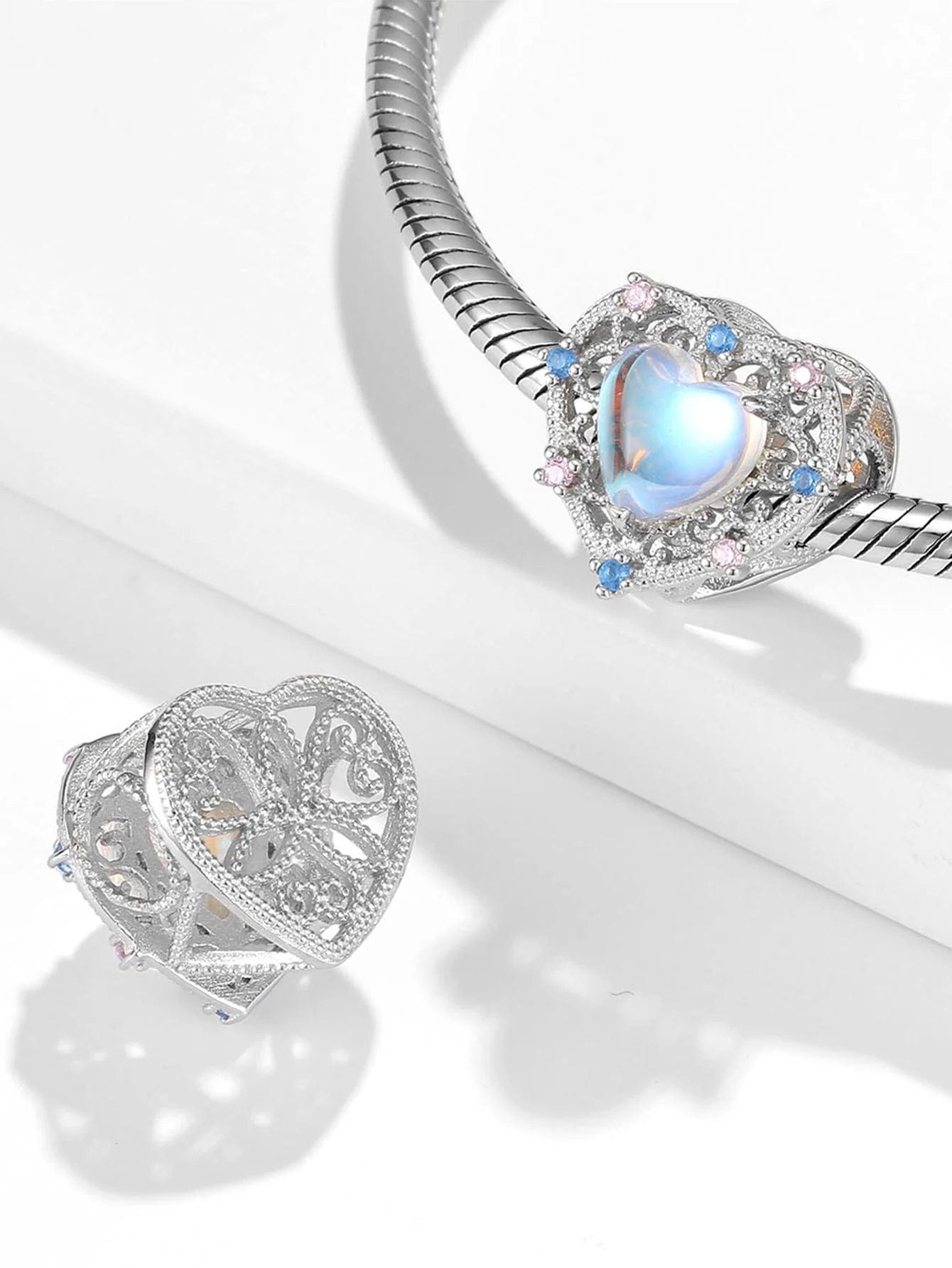 Pangama Jewelry Radiant Heart Filigree Charm