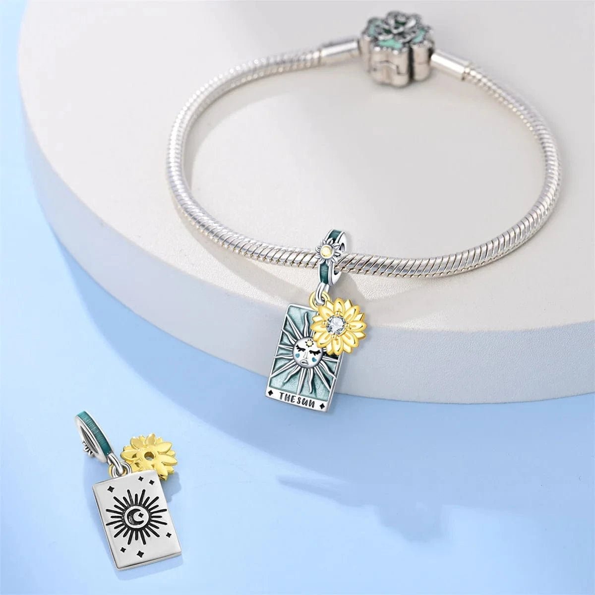 Pangama Jewelry Radiant Sun Tarot Card Dangle Charm