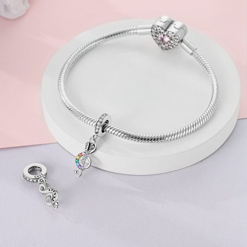 Pangama Jewelry Rainbow Music Note & Microphone Charm