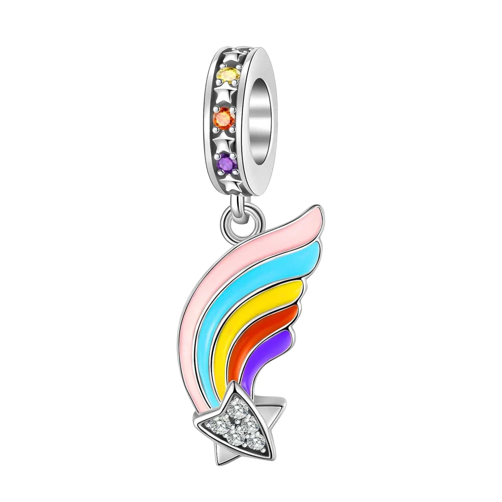 Pangama Jewelry Rainbow Star Dangle Charm