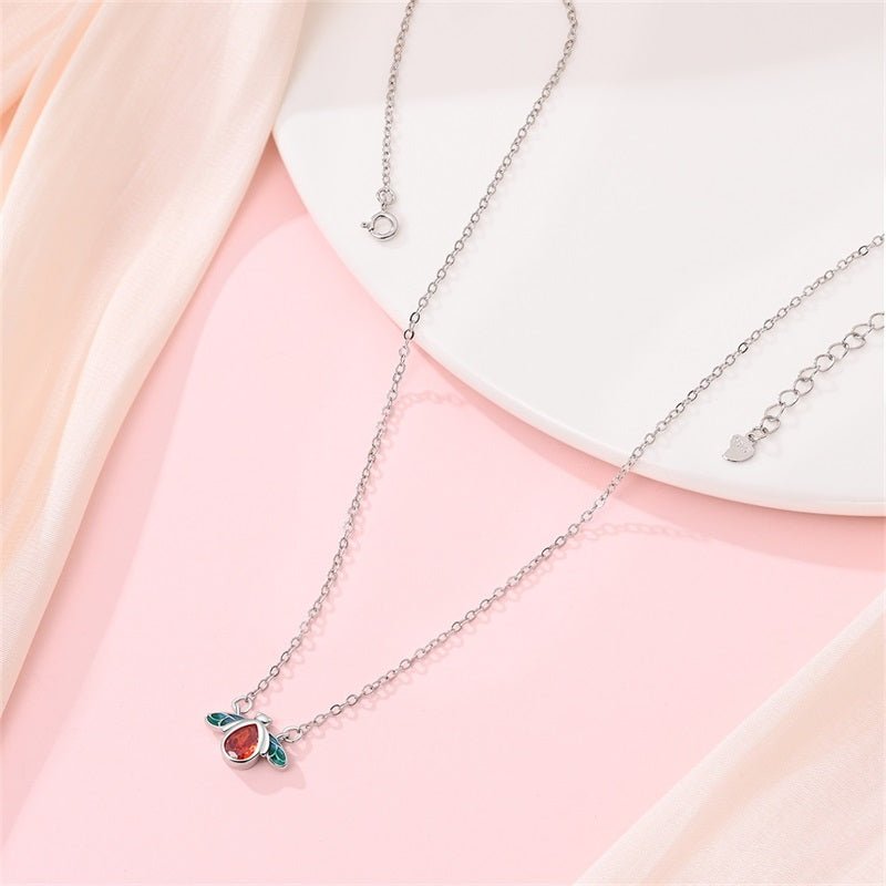 Pangama Jewelry Red & Blue Enamel Bee Necklace