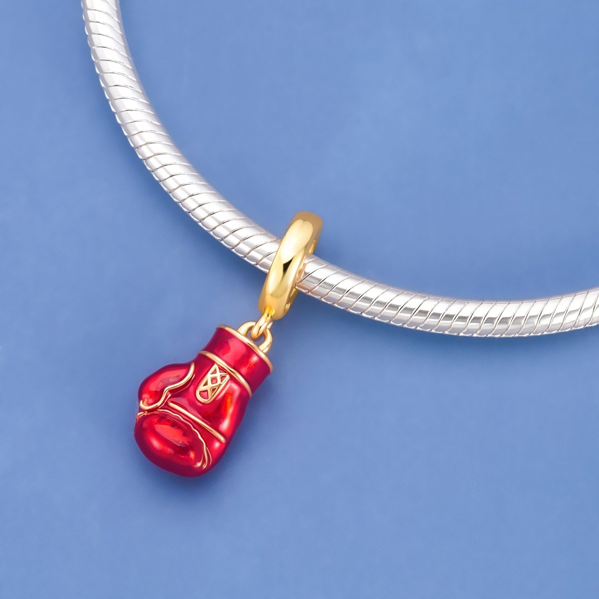 Pangama Jewelry Red Boxing Glove Dangle Charm