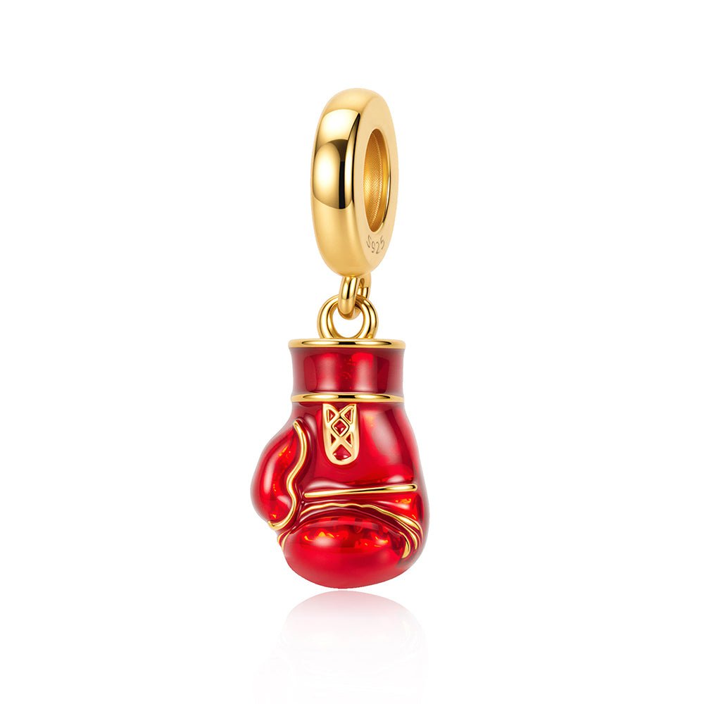 Pangama Jewelry Red Boxing Glove Dangle Charm