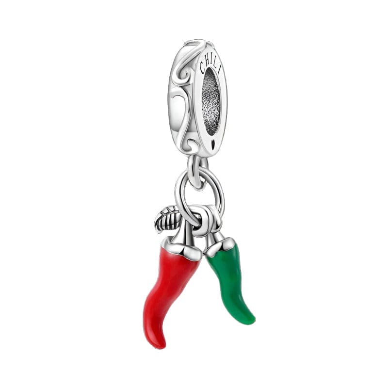 Pangama Jewelry Red Chili Pepper Dangle Charm