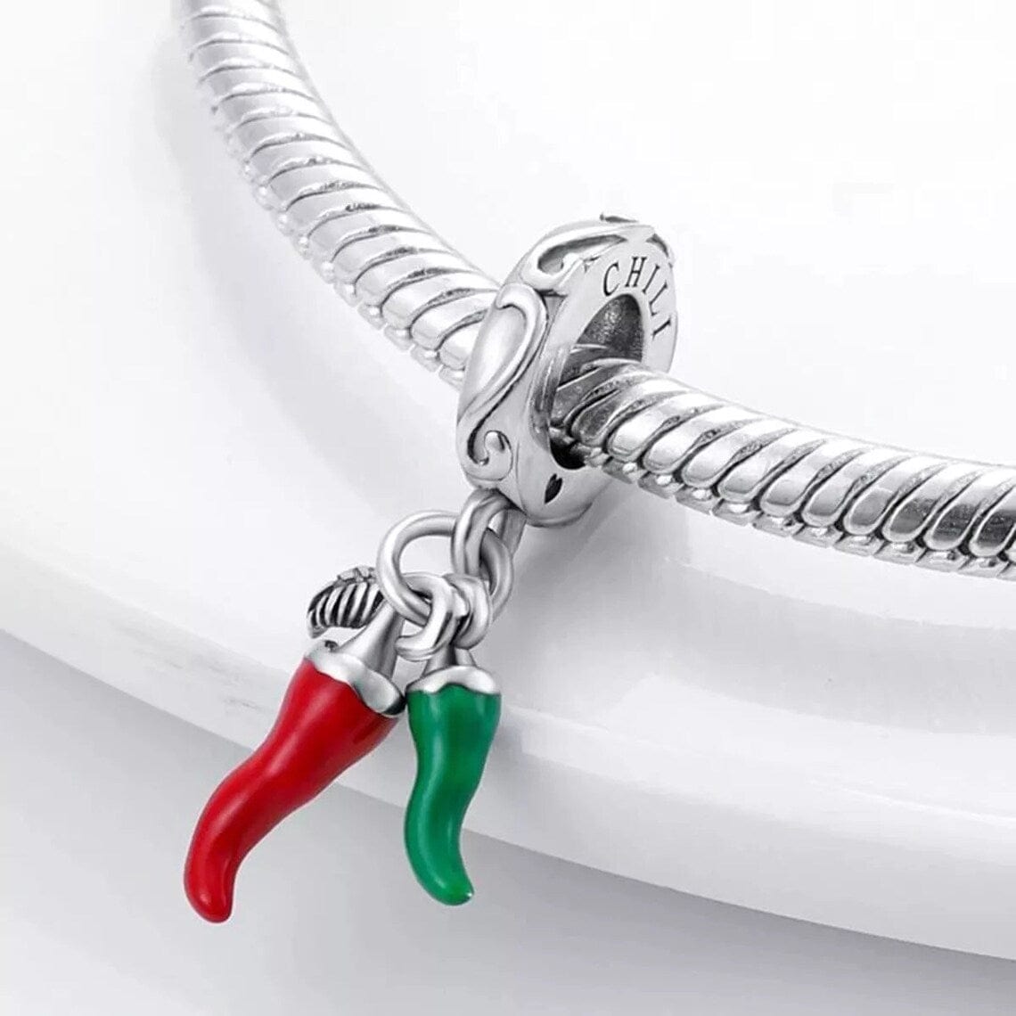 Pangama Jewelry Red Chili Pepper Dangle Charm