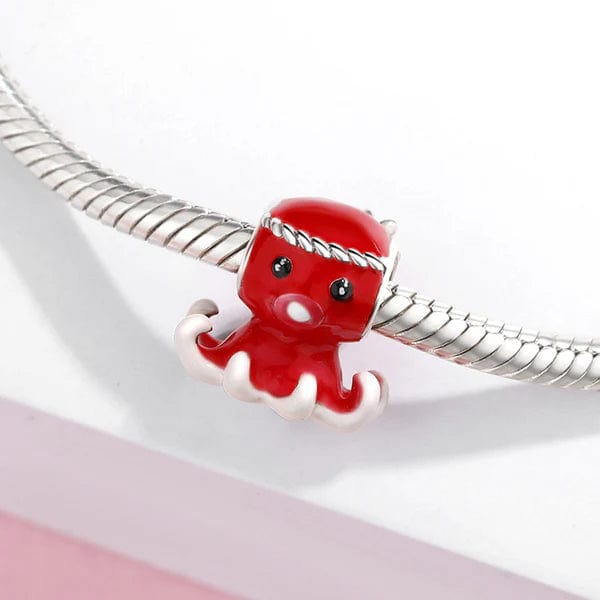 Pangama Jewelry Red Octopus Charm